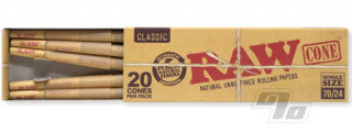 Raw Cones - 70/24 Size  - 20 cones per pack